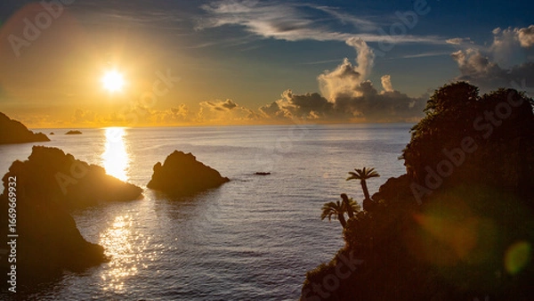 Obraz 奄美大島の夏の夕景。