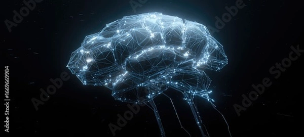 Obraz Futuristic digital brain