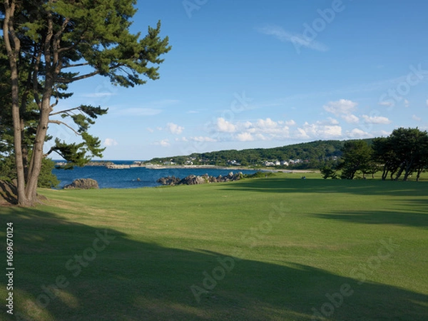 Obraz 美しい種差海岸の風景 [ 方角 : 南 ] 三陸復興国立公園