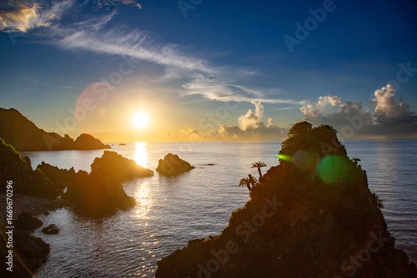 Obraz 奄美大島の夏の夕景。