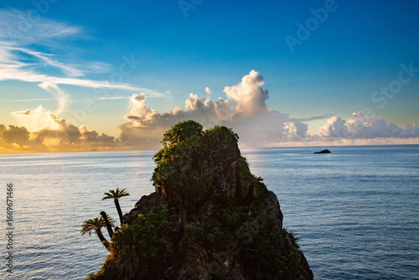 Obraz 奄美大島の夏の夕景。