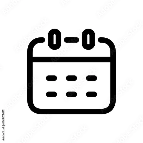 Obraz Calendar Icon Business Vector Transparent Background