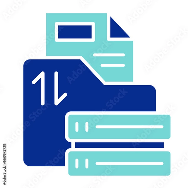 Fototapeta Data Transfer  Icon Element For Design