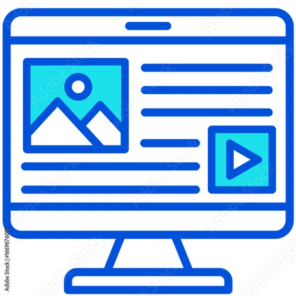 Fototapeta Computer  Icon Element For Design