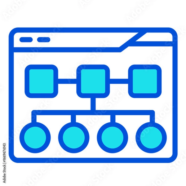 Fototapeta Algorithm  Icon Element For Design