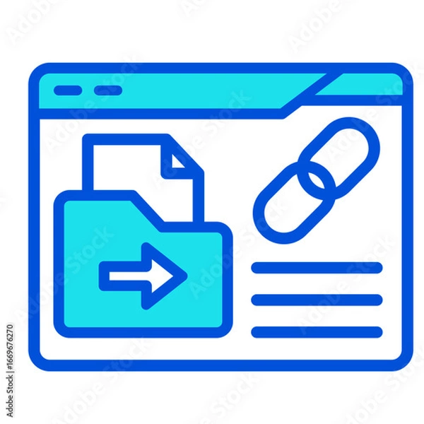 Fototapeta Backlink  Icon Element For Design