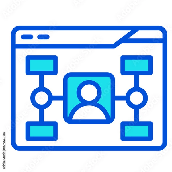 Fototapeta Workflow  Icon Element For Design