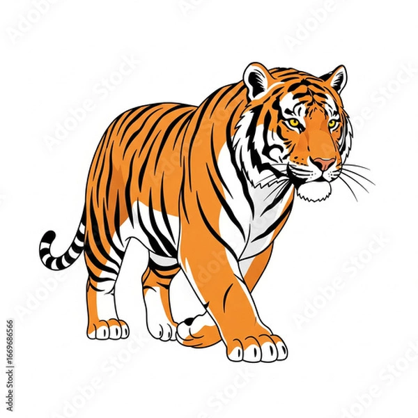 Fototapeta tiger vector illustration