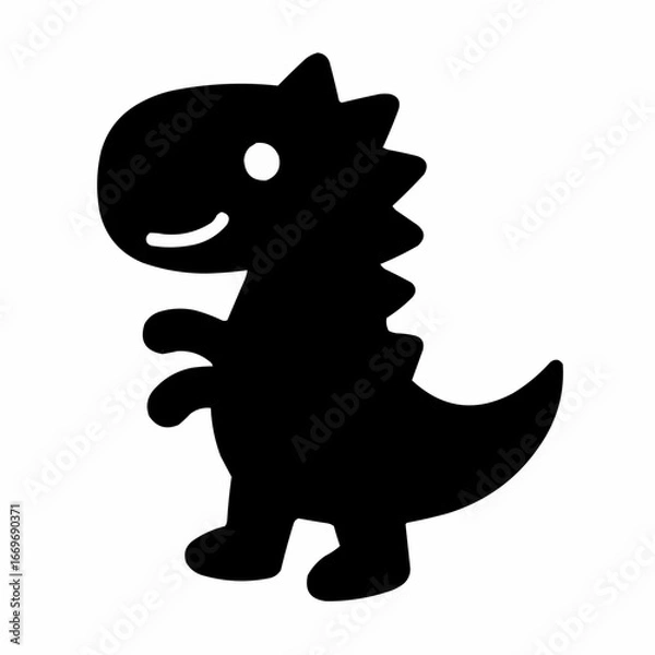 Fototapeta A funny green cartoon crocodile character with a cute smile is a fun vector illustration of a wild reptile drawing