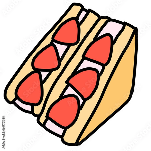 Obraz Strawberry Cream Sandwich