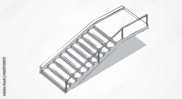 Obraz 3d ilustration ladder