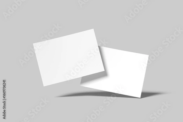 Obraz A5 Flyer Landscape Blank Mockup Template