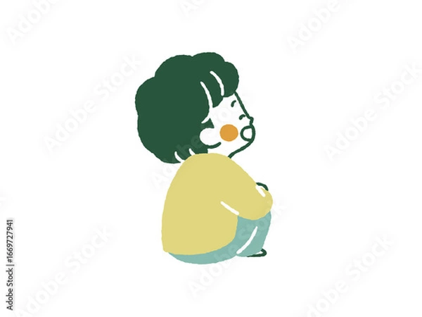 Obraz 笑顔で座っている子ども