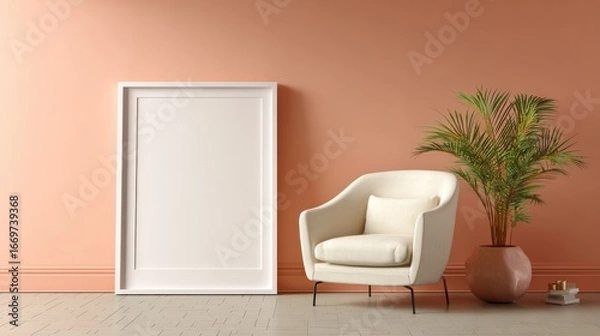 Fototapeta Modern minimalist interior scene (1)