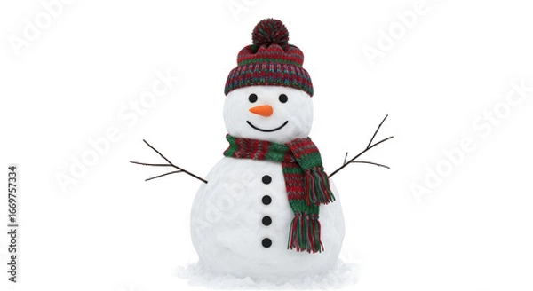 Obraz Isolated Cartoon Snowman