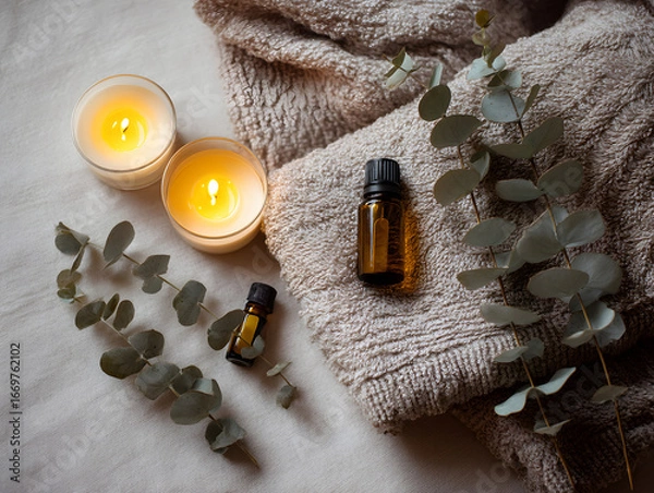 Obraz essential oils with lavender