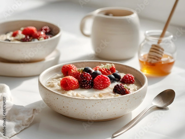 Obraz yogurt with berries