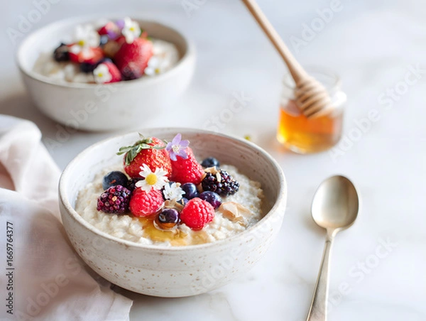 Obraz yogurt with berries