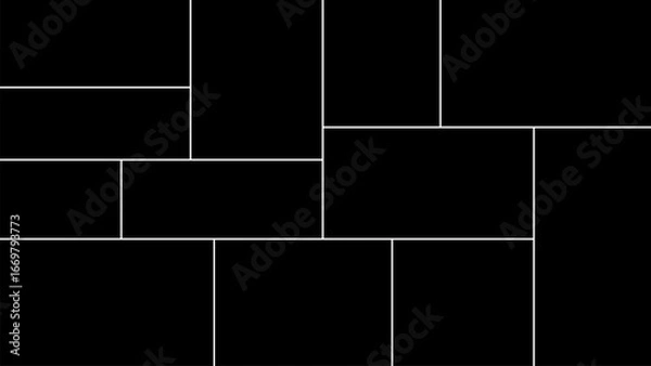 Obraz Empty collage for 12 pictures. Vector photo frame for memory.