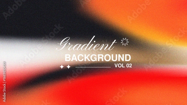 Obraz Red Orange Gradient Background. Warm Abstract Backdrop