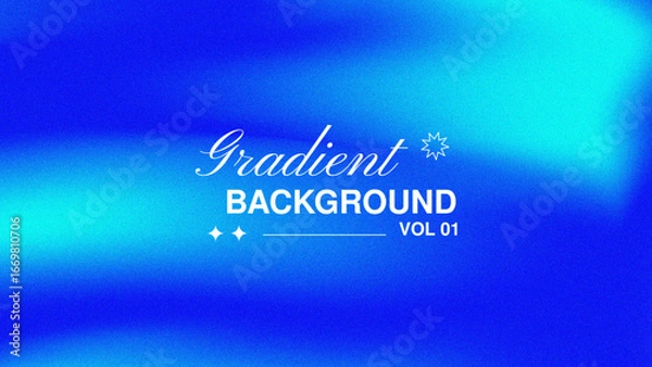 Obraz Vibrant Blue Gradient Texture. Modern Minimal Backdrop