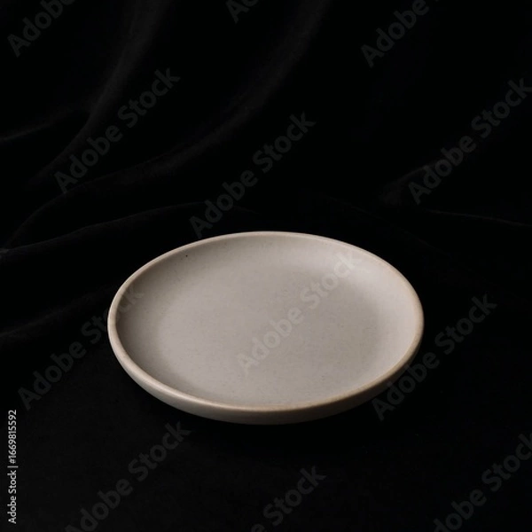 Obraz empty white plate background 