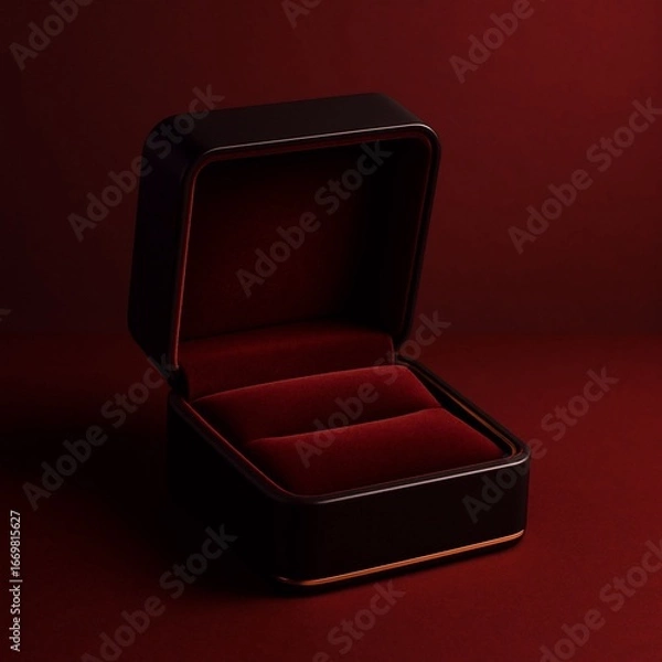 Obraz red velvet box background 