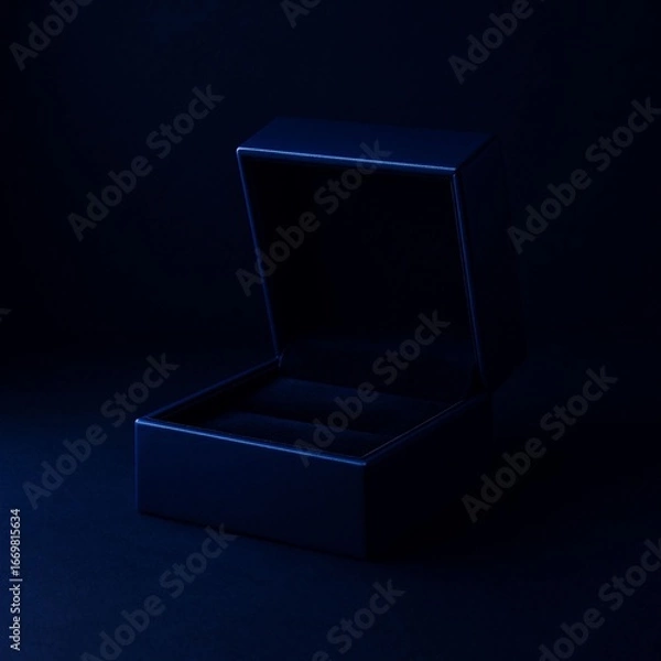 Obraz open box on black background