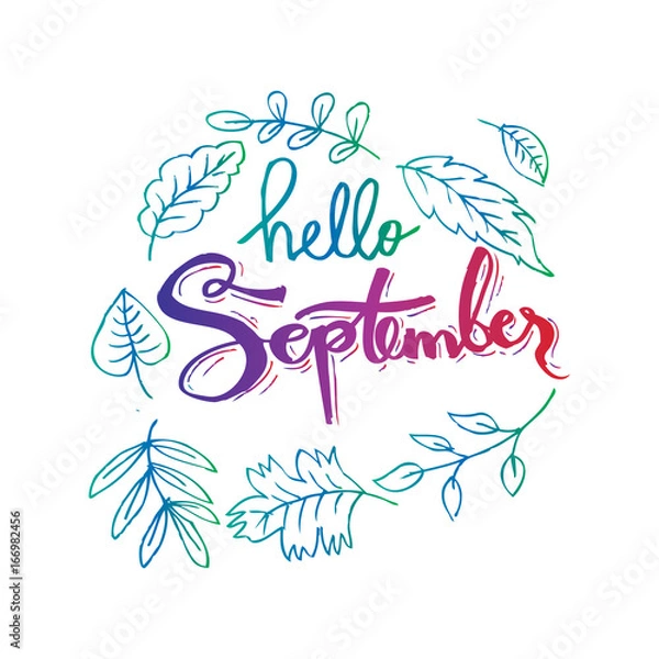 Fototapeta Heloo September card.