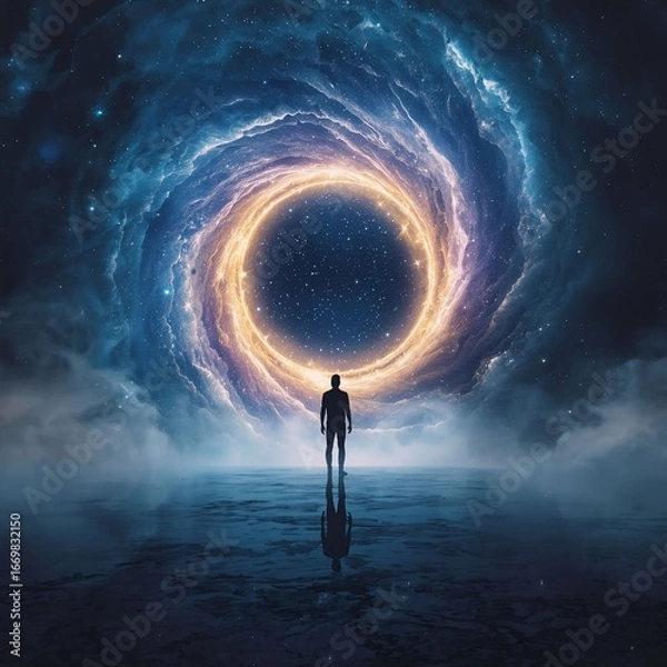 Fototapeta man in the clouds