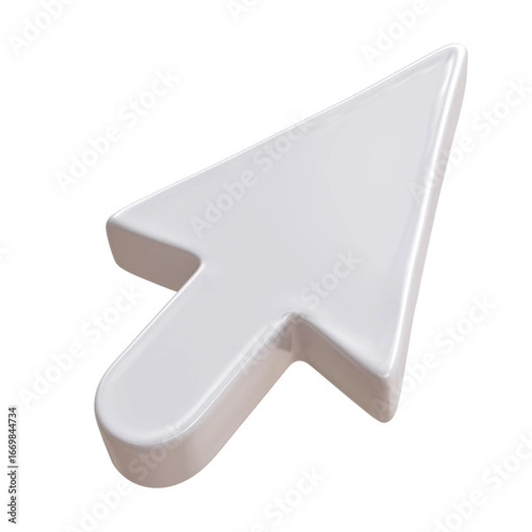 Fototapeta Mouse cursor arrow isolated on white, transparent. Computer click pointer icon