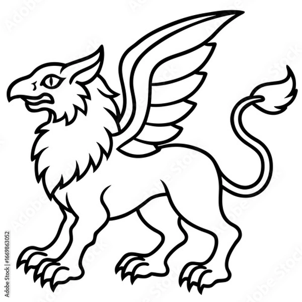 Fototapeta Griffin Crest Vector Illustration