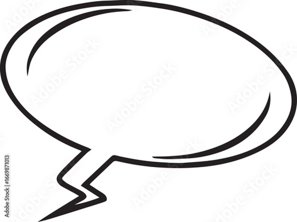 Obraz  Hand Drawn Comic Speech Bubble– Vector Doodle Style Talk, Thought & Chat Balloons	