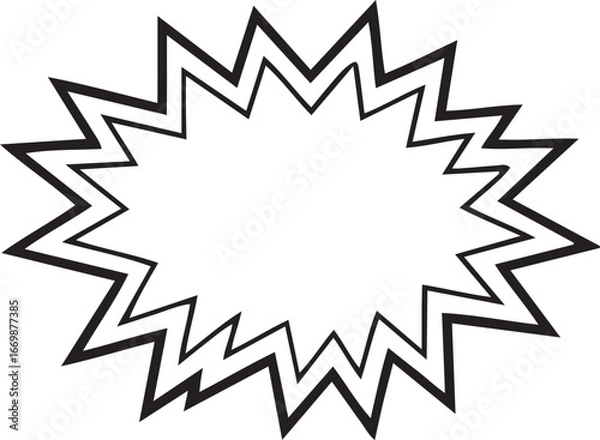 Fototapeta  Hand Drawn Comic Speech Bubble– Vector Doodle Style Talk, Thought & Chat Balloons	