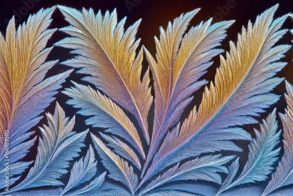 Fototapeta Frost patterns, intricate ice crystals