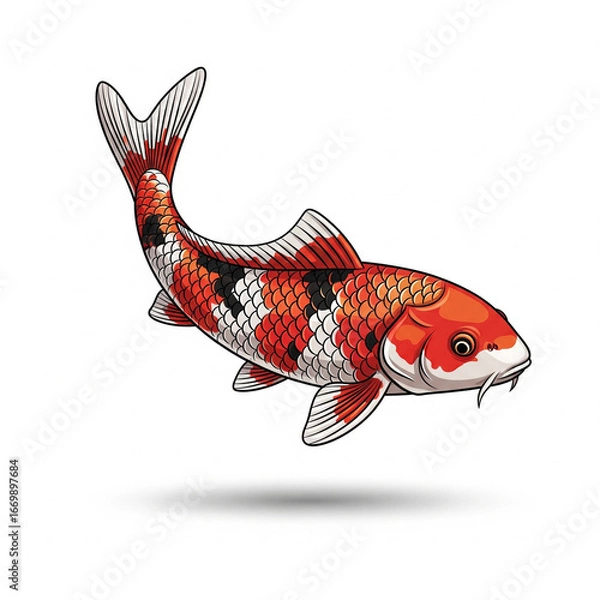 Fototapeta fish on a white background