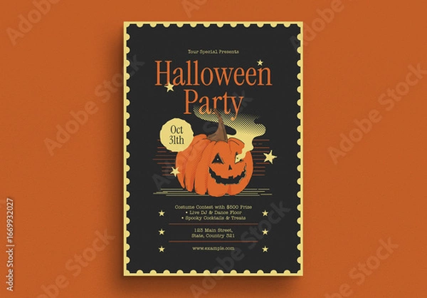 Obraz Retro Halloween Flyer