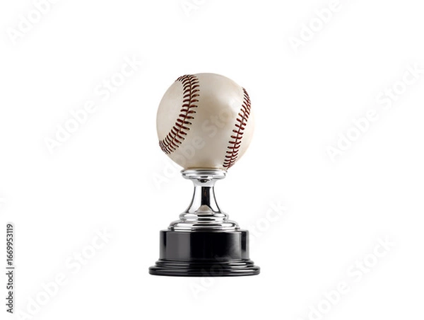Obraz Baseball Trophy Illustration On White Background