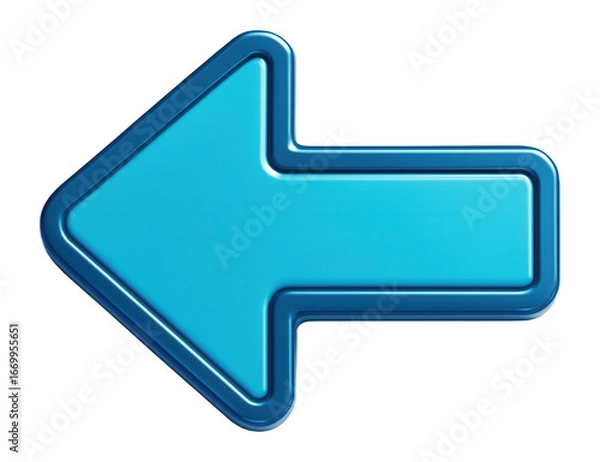 Fototapeta Arrow with a bold outline pointing to the left