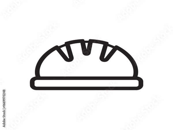 Fototapeta Stylish sweet bakery symbol in clean flat vector design