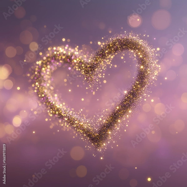 Obraz キラキラと輝くハートマーク