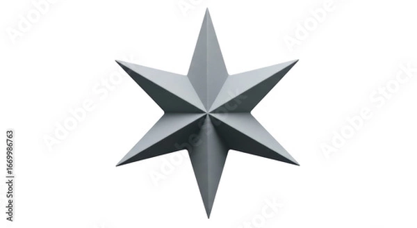 Fototapeta Isolated Silver Star Shape