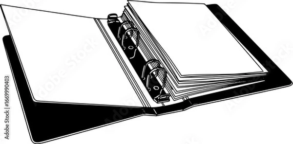 Fototapeta Open Binder icon Graphic vector set for ui design
