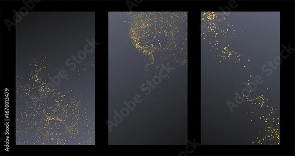 Fototapeta Vector Abstract Shiny Gold Glitter Background. For New Year, Merry Christmas, Birthday and Wedding greeting card and invitation. Luxury Background design