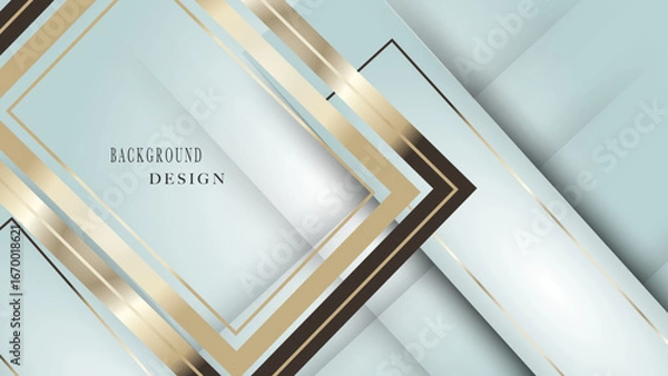 Obraz  Abstract green waves banners