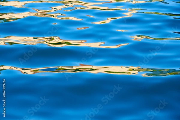 Fototapeta Abstract background created with a closeup of the waves of a water canal