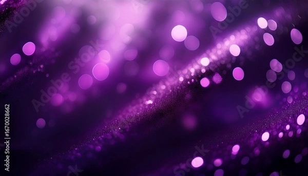 Fototapeta deep purple and black bokeh light spots soft and dreamy smooth texture background