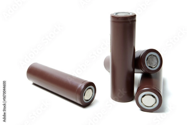 Fototapeta Camera battery pack isolated on white background.