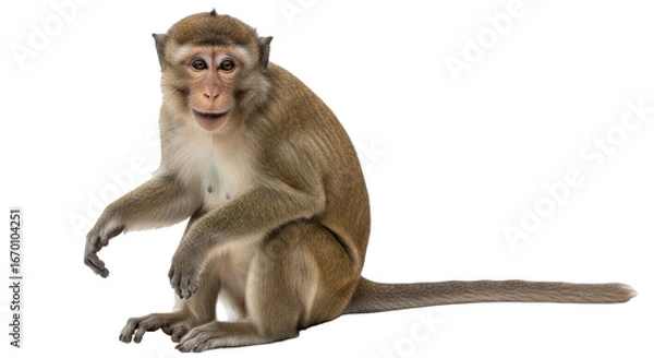 Fototapeta Isolated Monkey Sitting