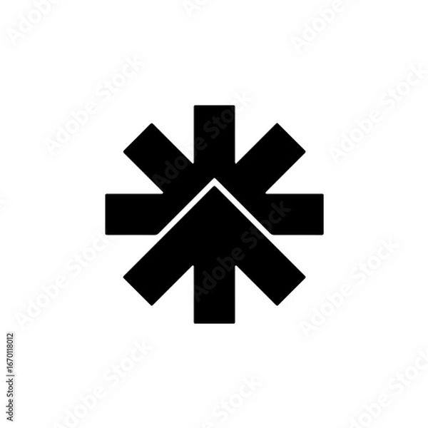 Fototapeta Modern abstract symbol representing growth, progress, and innovation for business branding and design concepts.